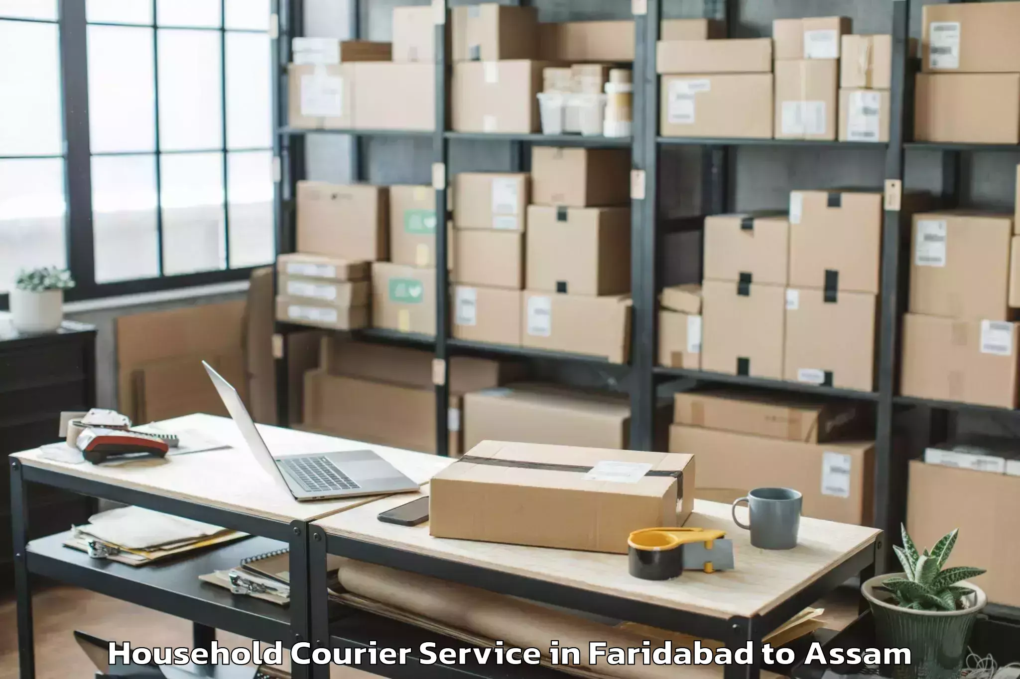 Book Faridabad to Lilabari Airport Ixi Household Courier Online